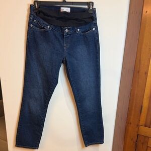 GAP Dark Blue Maternity Jeans with Black Support Waistband, 28/6R